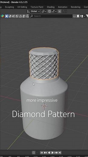 Discover the secret to creating stunning diamond patterns in Blender! #blendertips #blendertricks