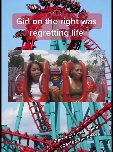 Part 3 of funny roller coaster reactions #fypシ #viral #rollercoaster