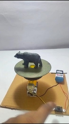 Diy dc motor platform rotating science project #project #diy