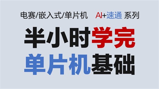 电赛零基础AI 速通，一个视频学完单片机。GPIO PWM ADC TIM IRQ I2C SPI UART WDG DMA【BA】