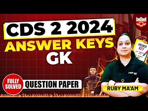 CDS 2 2024 GK Question Paper Answer Keys and Analysis