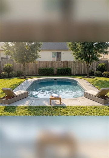 From empty yard to a small pool #DIY #luxuryliving #backyardbuild #ai #timelapse