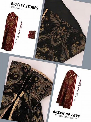 Coshalo Tudor Cape – Medieval Renaissance King Cloak | Half Shoulder Costume Detail Showcase