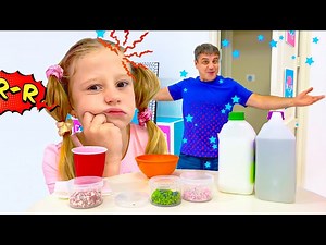 Nastya herself prepares slime for children - Videos For Kids