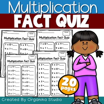 Multiplication Fact Quizzes | Multiplication Drills 0-12 Worksheet