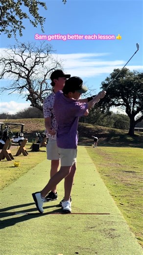 Sam learning to compress it with the gsnap #golf #golftips #fyp #dfw #golflessons