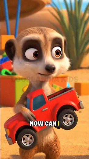 Milo the Meerkat Learns Sharing Toys | LoopLandia Kids | 1 Minute Animal Cartoon