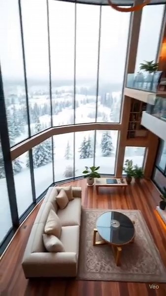 “Snowstorm View Through Big Window | Cozy Indoor Ambience” #shorts #snow #relax #homedecor #interior