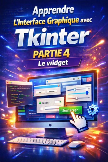 Cours complet : apprendre l'interface graphique avec Tkinter partie 4 (le widget) ✅ ‎ ‎#PYTHON #Formation #coding #tuto #programming #videos #videoviralシ #informatique ‎ | Apprendre Python 3