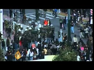 Protestors clash with Greek police