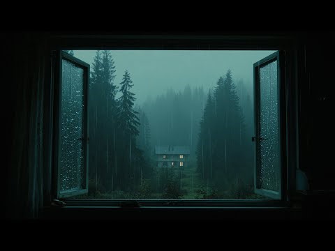Rain Sounds for Sleep - Open Window Rain Sounds - Heavy Rain Sounds - 10 hour