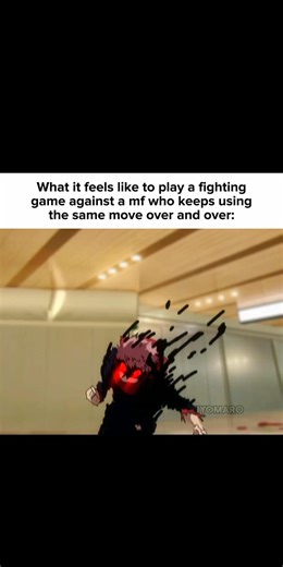 POV: When your opponent keeps spamming the same move #meme #anime
