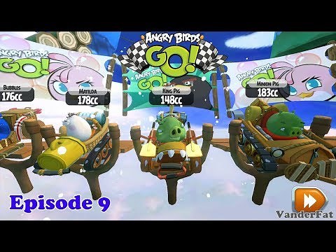 Angry Birds GO # Ep 9 - KING PIG VS FOREMAN PIG VS RED VS BUBBLES VS MATILDA VS MINION PIG VS BOMB
