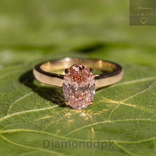 Oval Cut Morganite Engagement Ring in 14K Rose Gold, Pink Gemstone Solitaire Ring, Ring for Women, Anniversary Gift for Her. - Etsy