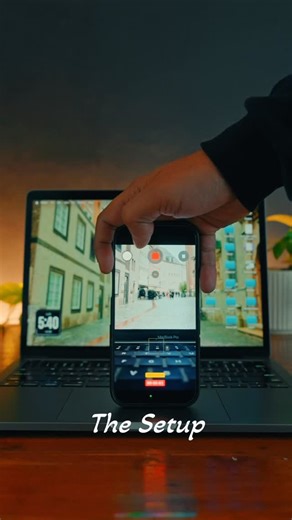 Mukul | Tech | Travel & Photography on Instagram: "The stages of making this shot. - Choice of lens and angle Place the phone in an upside down position and use a wide lens to get more depth and keep the space around the keyboard in the frame. - Fixings on the surface Place the phone directly on the laptop keyboard to create the camera’s line of view at a close-up level and a sense of presence in space. - More light settings Place the light source at an angle of about 45 degrees from the keyboar