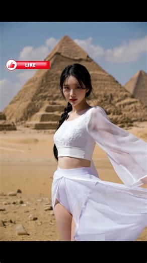 "Beautiful 20s Korean woman in vibrant Hanbok, exploring global landmarks with fusion K-music."