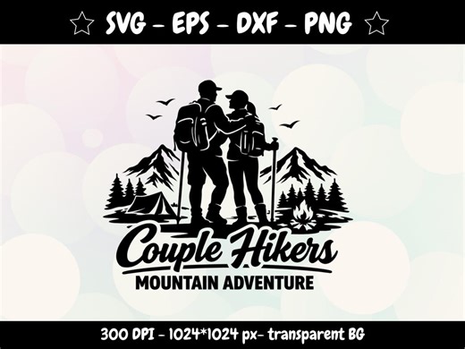 Camping Couple SVG - Adventure Partners Silhouettes (dxf Eps Png) - Etsy