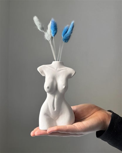Mini Female Torso Vase, White Plaster Body Sculpture, Modern Minimalist Decor, Small Nude Art Vase for Dried Flowers, Gift for Her - Etsy Australia