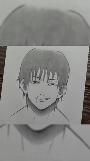 Easy anime sketch | how to draw Toji Fushiguro - Jujutsu Kaisen | drawing step by step for beginners #art #artanime #anime #jujutsukaisen #tojifushiguro