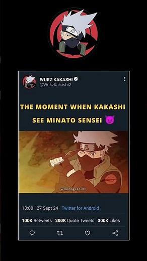 The moment when Kakashi see Minato Sensei 😈 || #naruto