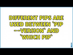 different pips are used between `pip --version` and `which pip`