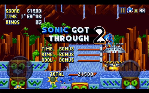 [Sonic/奇异搞笑]索迪克试玩sonic mania，结果被水制裁，这下搞笑了