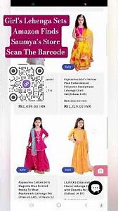 Girls Lehenga Sets Amazon Finds |Amazon India|Saumya's Store |Saumya Sanskriti |Scan The Barcode ❣️