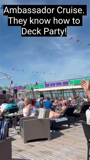Ambassador Cruise Line. Deck Party! #ambassadorcruise #cruiseship #subscribe #emptynestescapes