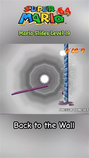 Super Mario 64: Mario Slides Level 19 #BacktotheWall