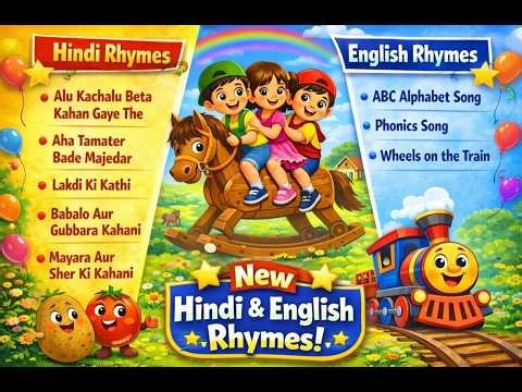 Learn New hindi/ English Rhymes on CartoonChotu1 Live 12