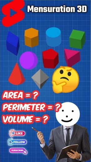 Mensuration 3D formulas ✅ 🧠