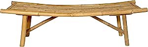 boohugger Outdoor Bench | Japanese Style | Garden Furniture | Natural Bamboo | 59”x18”x18”