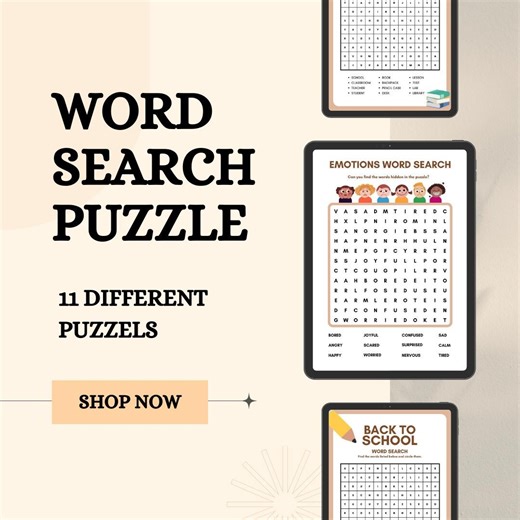 Kids Word Search Bundle| Elementary Worksheets| Printable Wordsearch Sheets| Printable Activity Bundle| Simple Kids Puzzles| Kids Activities - Etsy