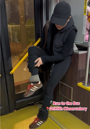 Running Late to Catch the Bus in Los Angeles