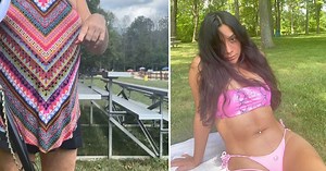 Furious stranger yells at bikini-clad dancer to 'cover up' at the beach