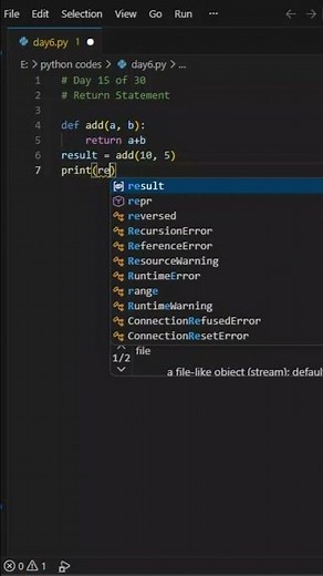 Python Return Statement Explained in 20 Seconds 🚀 | Day 15 of 30