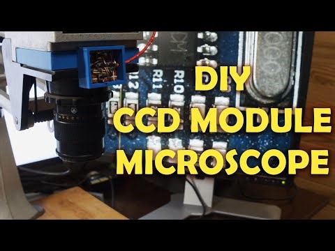 DIY Electronic Microscope (Sony Effio CCD Module, VGA Convertor, Industar 61 & Leningrad-2)