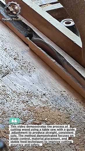 Straight Wood Cutting Using a Table Saw Guide | Workshop Education Video.