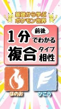 【ポケモンタイプ相性】ほのお・ひこうタイプの相性解説！ #ポケモン #タイプ相性 #一分でわかる #ポケモンsv #ポケモンgo