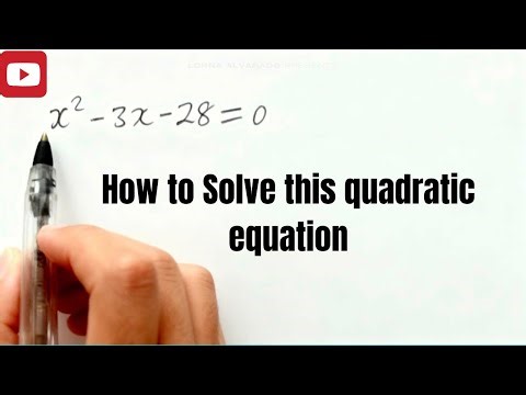 How to Solve a quadratic equation