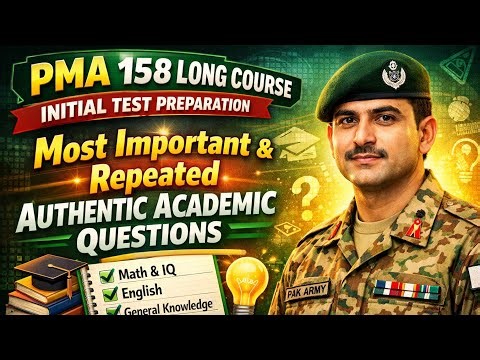 PMA 158 Long Course Initial Test Preparation | Most Repeated Academic Questions (Lecture 9/15) 🔥