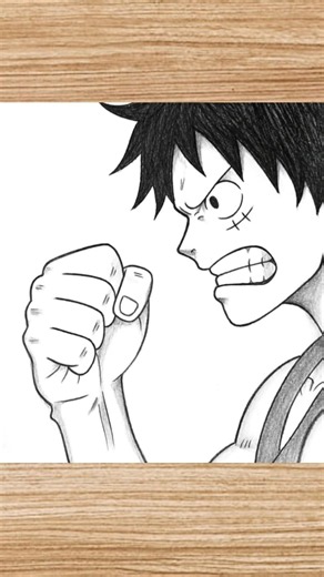 Drawing Luffy from an easy side view