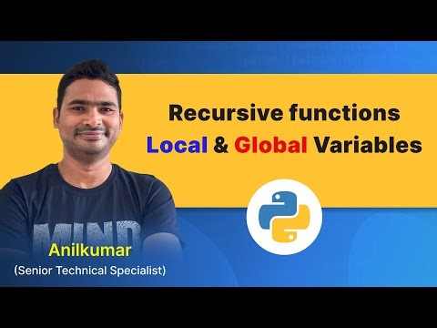 Python Class-33 : Recursive functions, local & global variables [in Telugu]
