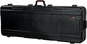 Gator Cases Frequent Flyer's Series Molded Flight Case for 76-Note Keyboards with TSA Approved Locking Latches and Recessed Wheels, (GTSA-KEY76)