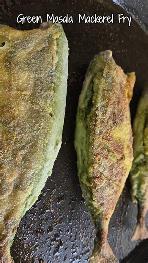 Green Masala Mackerel Fry | Easy Bangda Fry Recipe #Shorts
