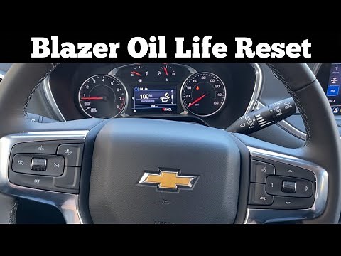 2019 - 2021 Chevy Blazer - How To Reset Oil Life To 100% - Chevrolet Oil Change Light DIY