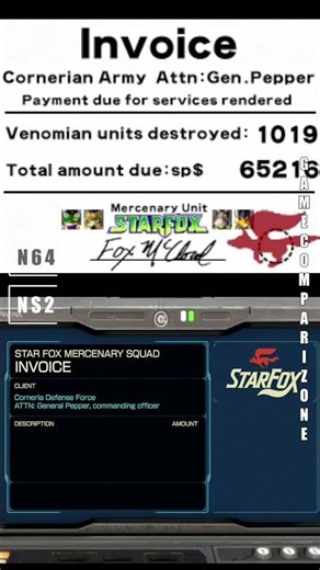 Whaaat does it cost to save the galaxy? Star Fox Invoice Switch 2 vs N64 #comparison