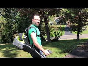 Using the Ryobi 40V Whisper Series 145 MPH 625 CFM Cordless Battery Backpack Leaf Blower