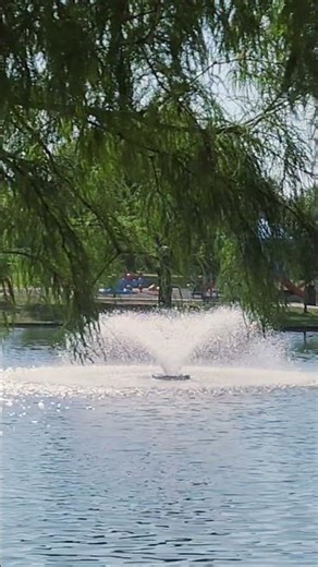 Fountain at the Duckpond, #nature,# parks,#trees,#