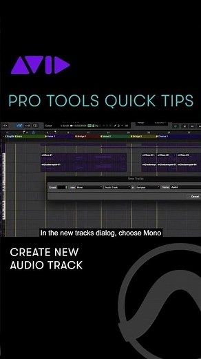 Learn how to create a new audio track in Pro Tools